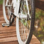 white-bicycle-on-dock-23470